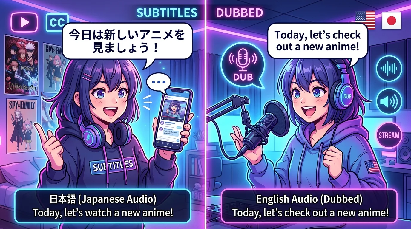 what does dub mean in anime