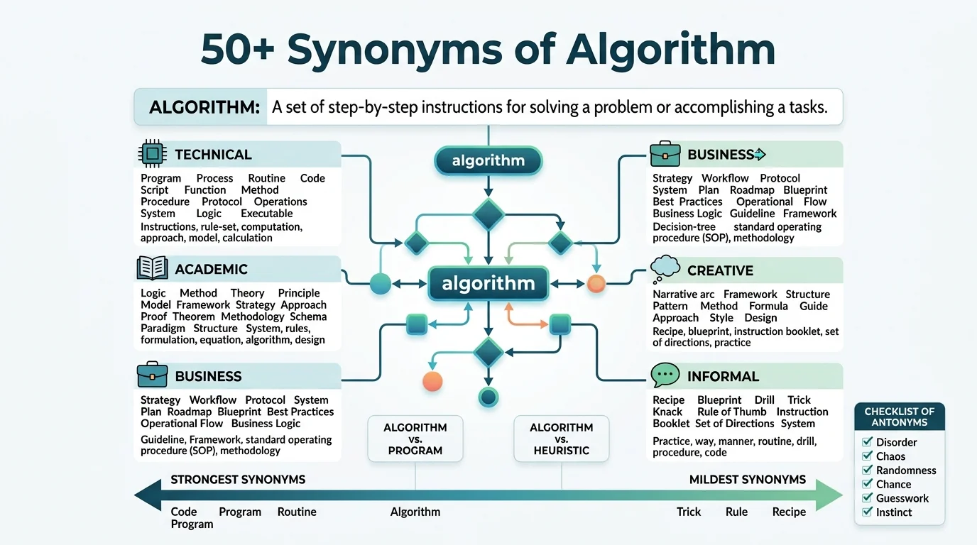 synonyms of algorithm