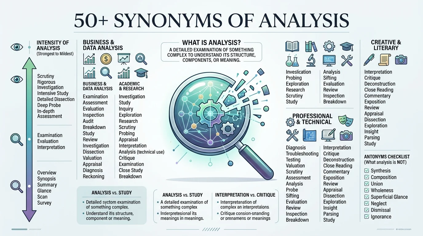 synonyms of analysis