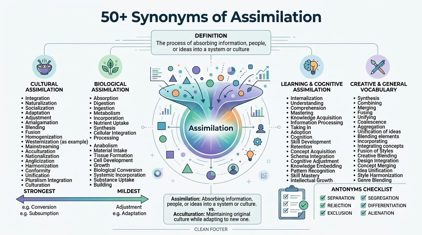 synonyms of assimilation