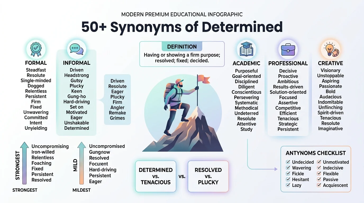 synonyms of determined