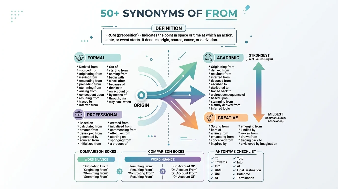 synonyms of from