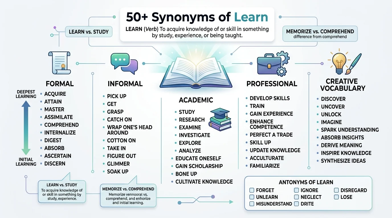 synonyms of learn