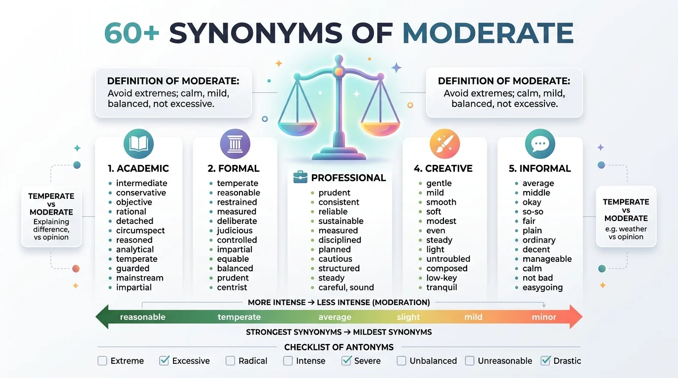 synonyms of moderate