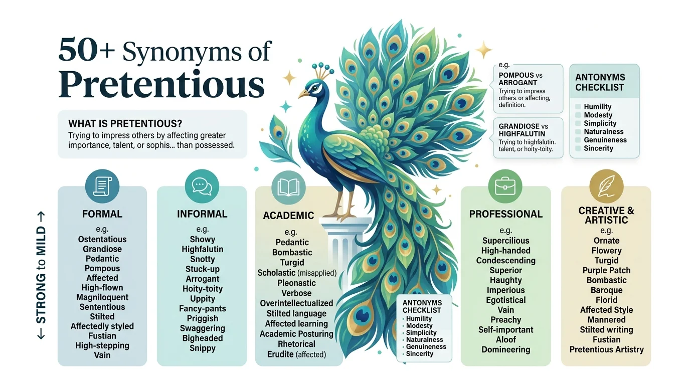 synonyms of pretentious