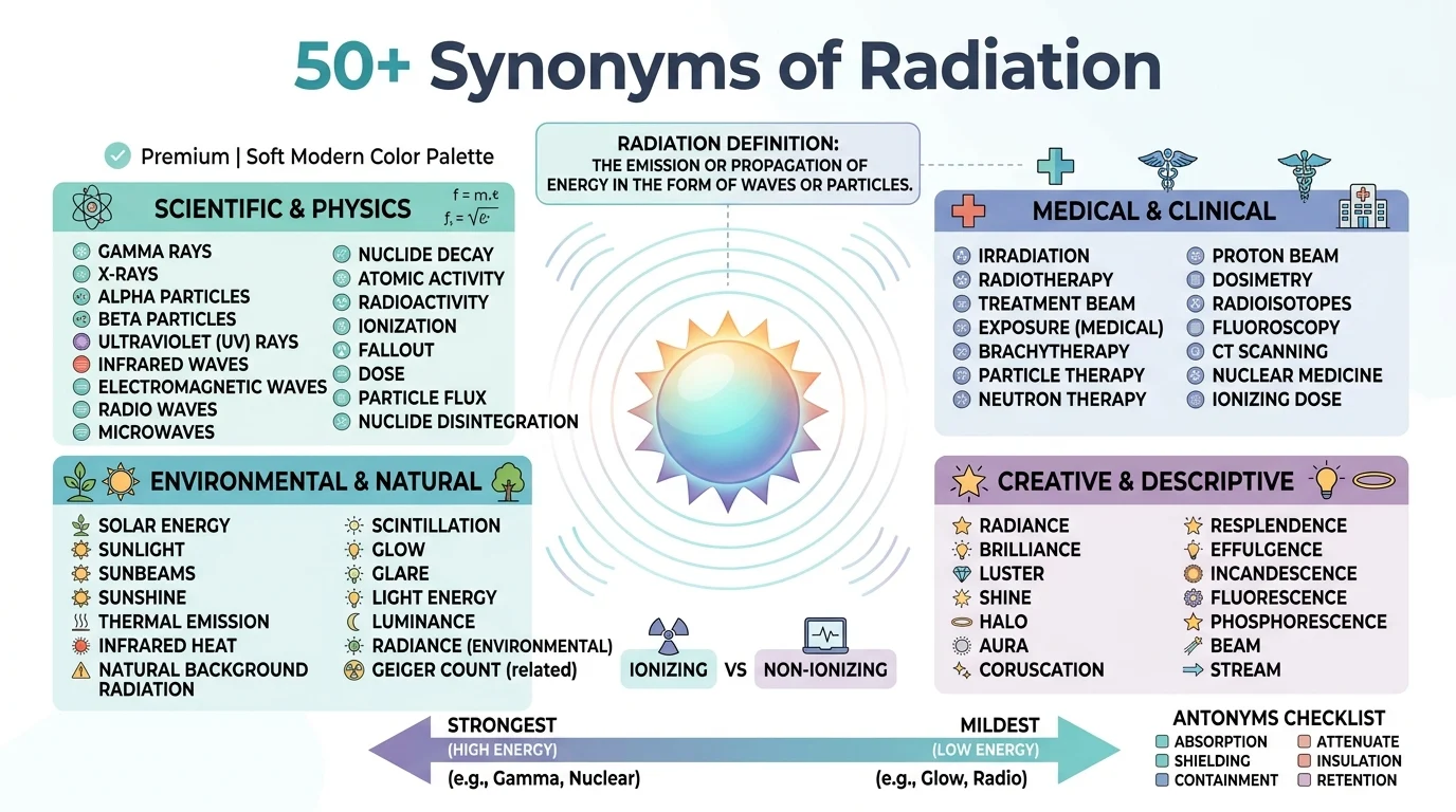 synonyms of radiation