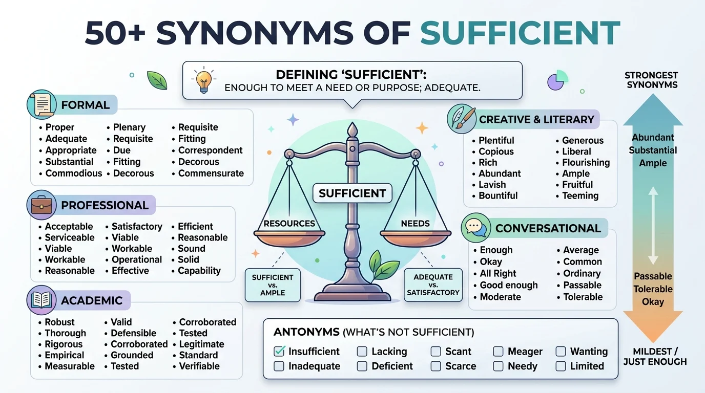 synonyms of sufficient