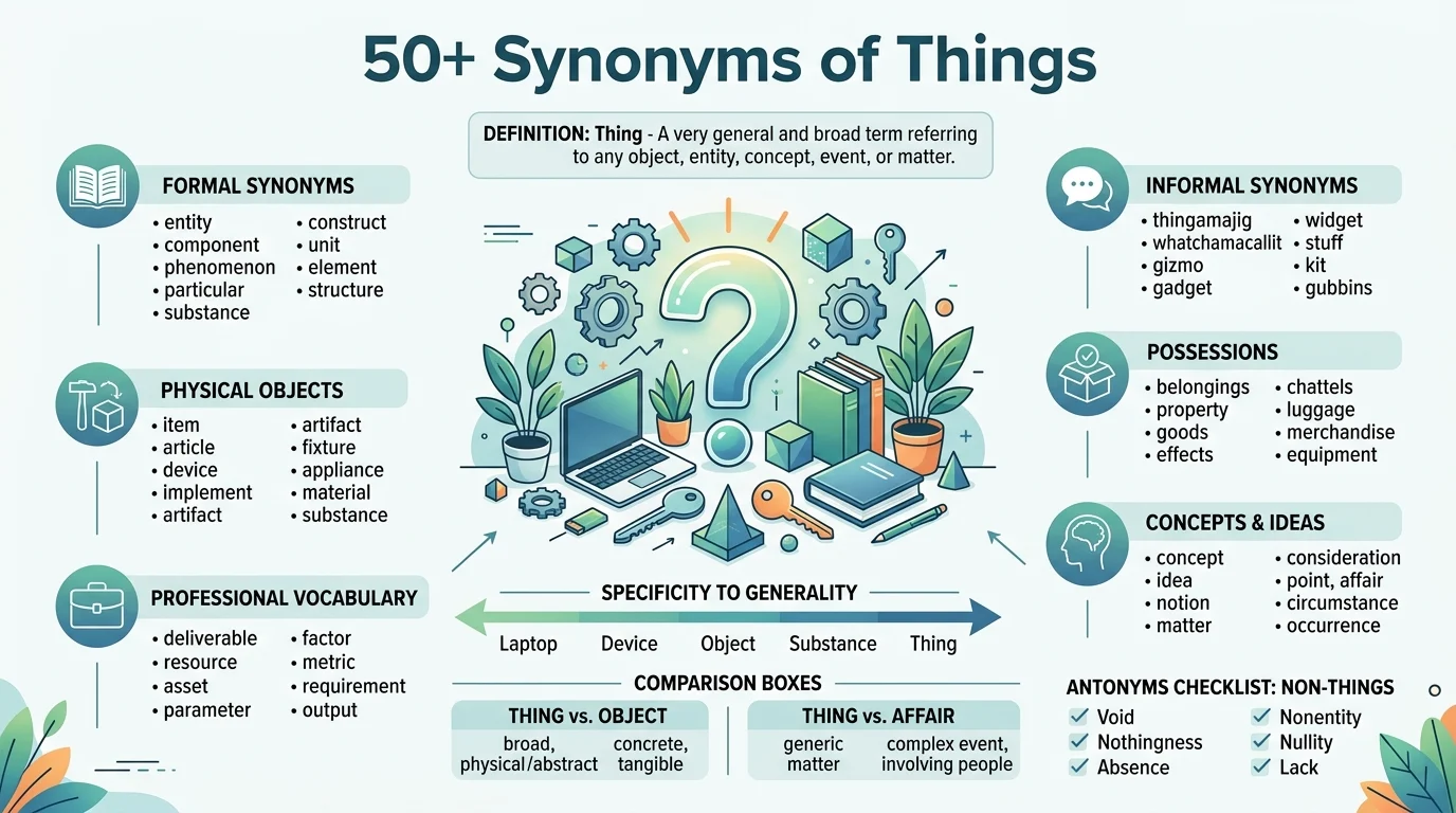 synonyms of things