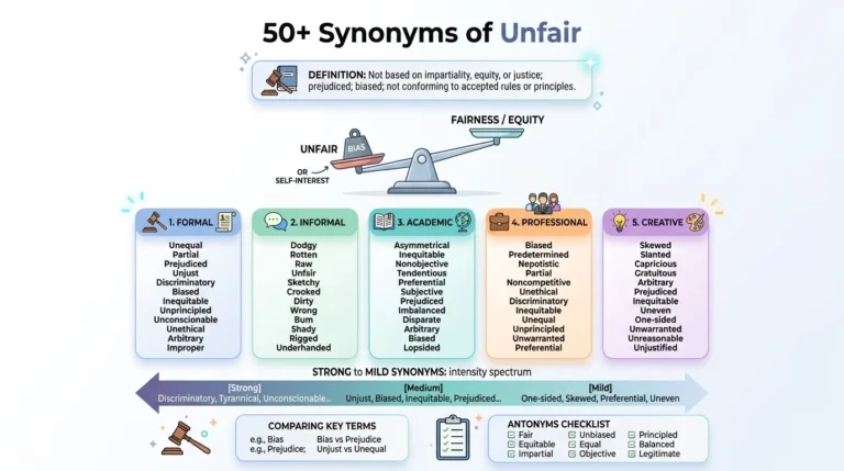 synonyms of unfair