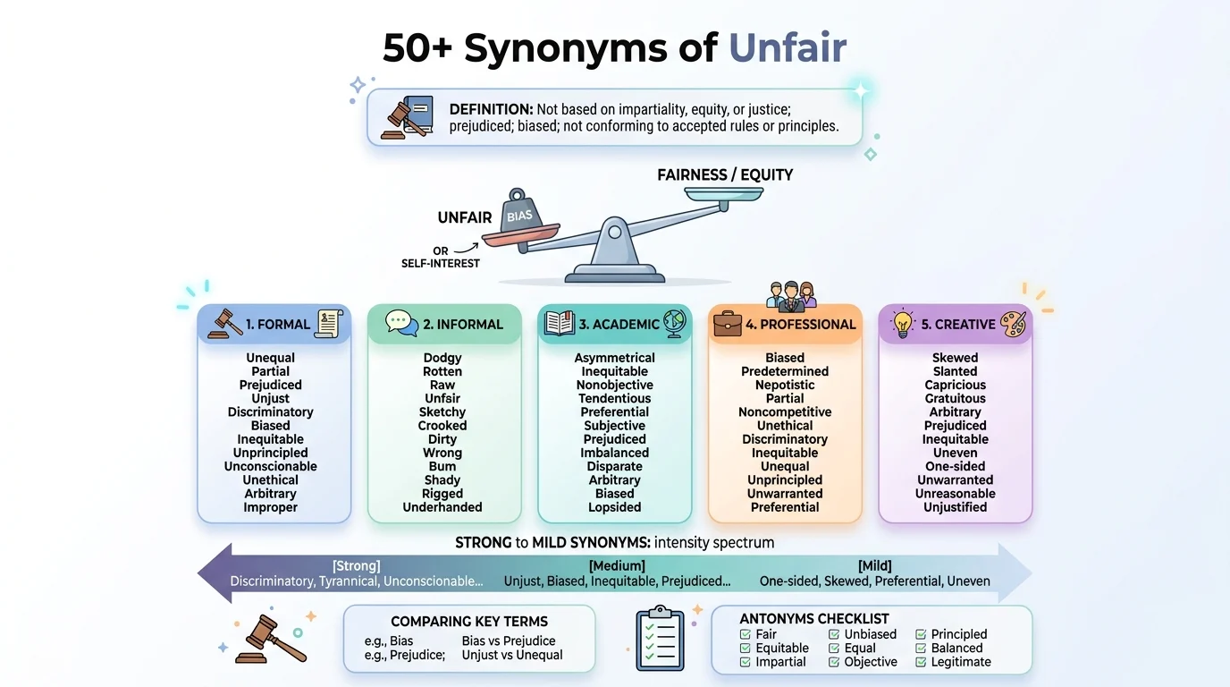 synonyms of unfair